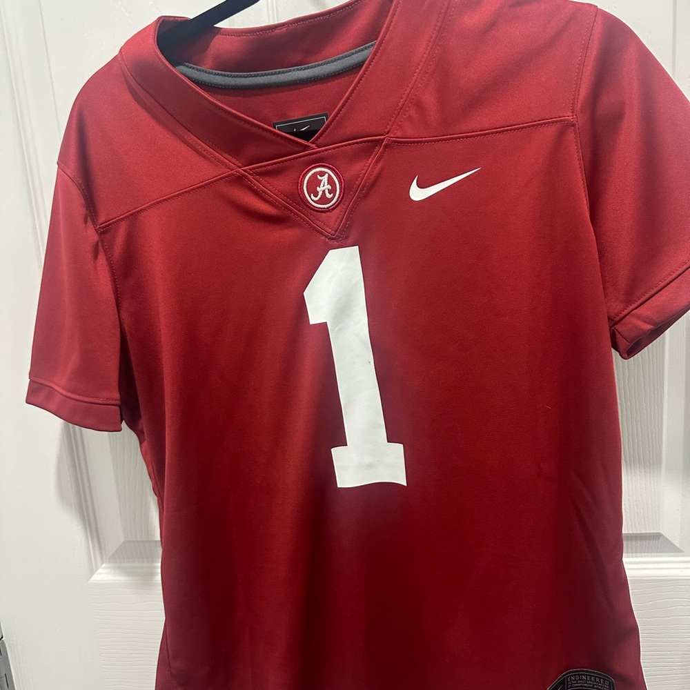 Nike Crimson & White Alabama #1 Football Jersey